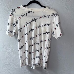 Kids XL Tommy Hilfiger Logo Print White Tee